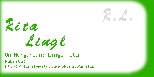 rita lingl business card
